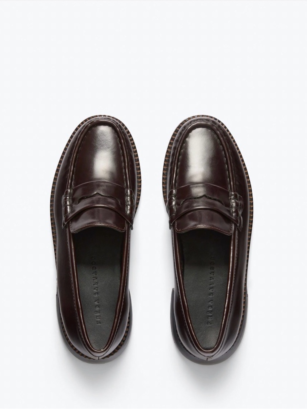 EUC Freda Salvador Elba Penny Loafers in Espresso Spazzolato Size 9.5